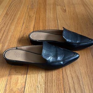 Franco Sarto Women's Black Leather Mules